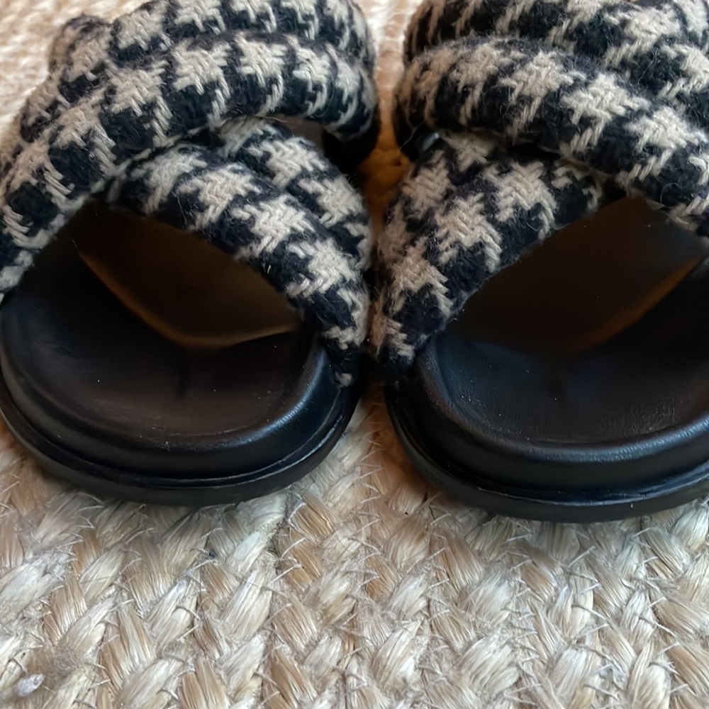 Anine Bing Lizzie Houndstooth Slides - image 6